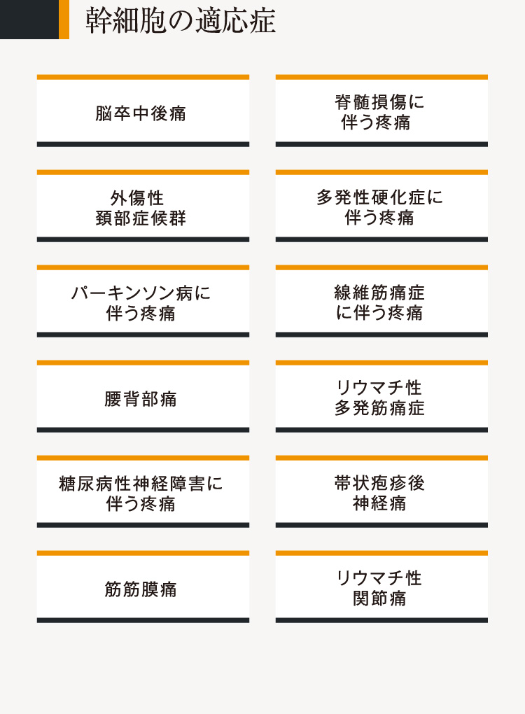 幹細胞の適応症