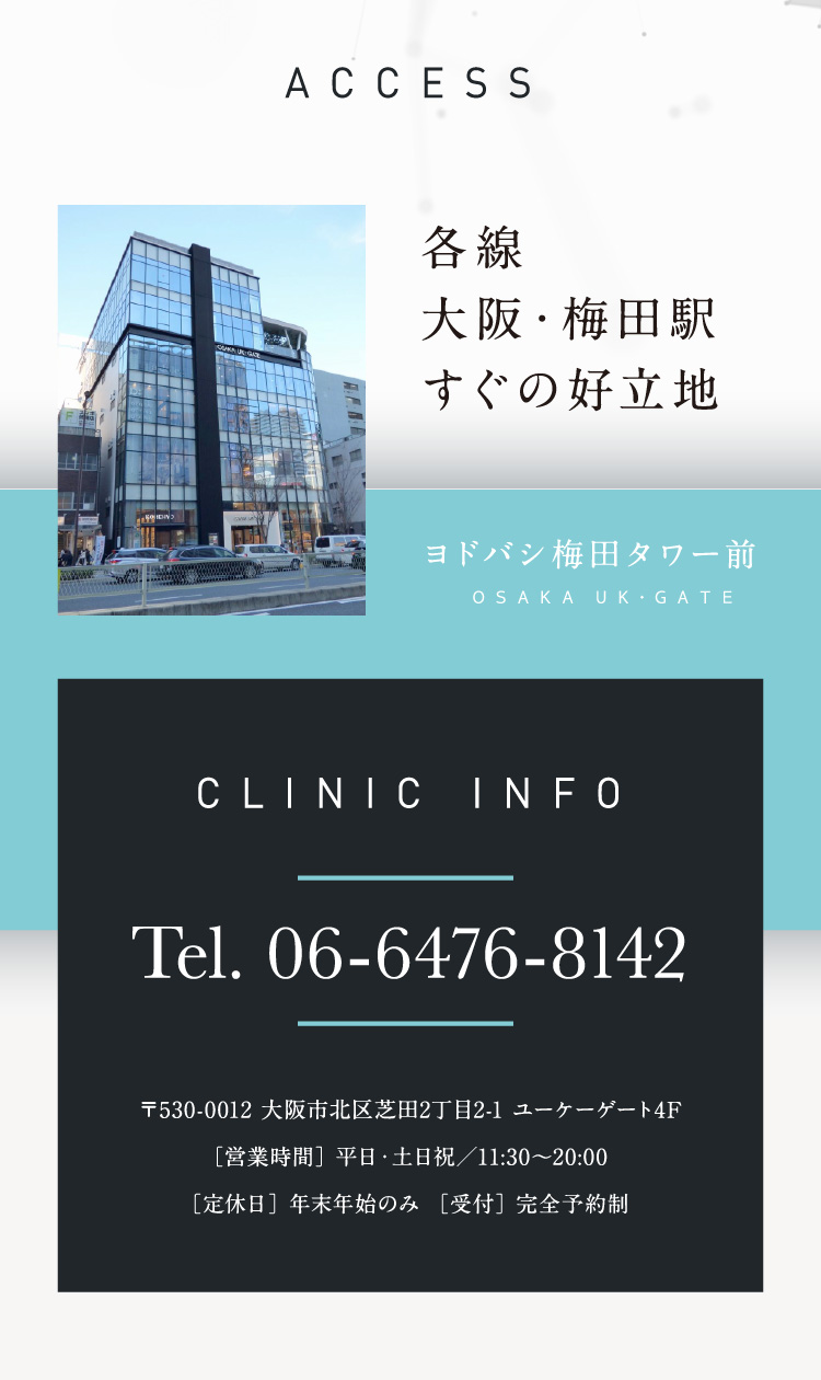 大阪・梅田駅すぐの好立地
